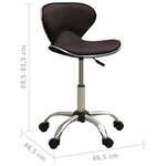 vidaXL Chaise de bureau Marron Similicuir