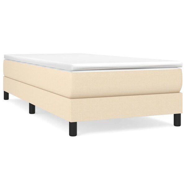 vidaXL Cadre de lit crème 100x200 cm tissu