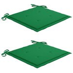vidaXL Chaises pliables de jardin lot de 2 avec coussins Bois d'acacia