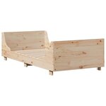 vidaXL Lit bibliothèque sans matelas 100x200 cm bois massif