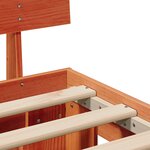 vidaXL Cadre de Lit avec Tiroirs Marron Ciré 140x190 cm Bois de Pin Massif