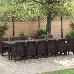vidaXL Ensemble de salle à manger pour jardin 13 Pièces Marron