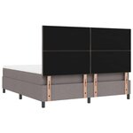 vidaXL Lit à ressorts avec matelas Taupe 180 x 200 cm tissu