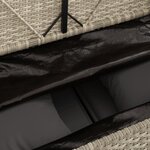 vidaXL Banc de jardin avec coussins gris clair résine tressée