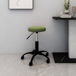vidaXL Chaise pivotante de bureau Vert clair Velours