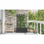 vidaXL Pots de jardin Noir 80 x 40 x 142 cm Acier