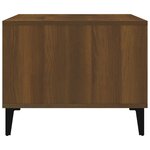vidaXL Table basse Chêne marron 60x50x40 cm Bois d'ingénierie