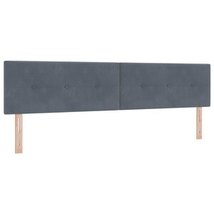 vidaXL Tête de lit LED avec bandes LED Gris 200 cm Velours
