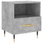 vidaXL Tables de chevet 2Pièces gris béton 40x35x47 5cm bois d’ingénierie