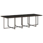 vidaXL Ensemble à manger de jardin et coussins 11 Pièces marron rotin