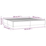 vidaXL Cadre de lit sans matelas cappuccino 200x200 cm similicuir