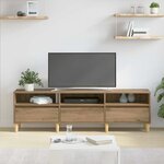 vidaXL Meuble TV Chêne artisanal 150 x 30 x 45 cm Bois d'ingénierie