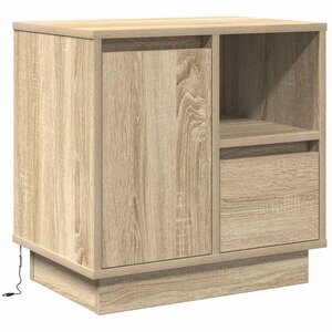 vidaXL Cabinet de chevet avec tiroir Chêne sonoma 50 x 34.5 x 50 cm.