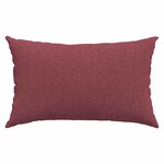 vidaXL Coussins de canapé 2 Pièces Bordeaux 50 x 30 cm tissu
