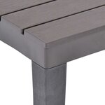 vidaXL Table de jardin avec 2 bancs Plastique Marron