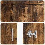 vidaXL Meuble de salle de bain avec évier Chêne fumé 42 x 40 x 84 5 cm
