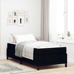 vidaXL Lit à ressorts avec matelas Noir 90 x 190 cm tissu