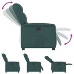 vidaXL Fauteuil de massage inclinable Vert foncé Tissu
