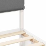 vidaXL Cadre de lit avec tête de lit rembourrée Gris clair