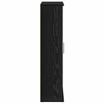 vidaXL Meuble de salle de bain avec porte-rouleau noir 39x22x90 cm