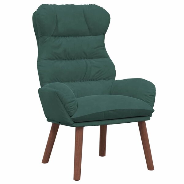 vidaXL fauteuil Vert foncé 69 x 74 x 93 cm Velours