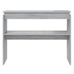 vidaXL Table console Sonoma gris 102x30x80 cm Bois d'ingénierie