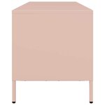 vidaXL Meuble TV rose 135x39x43 5 cm acier laminé à froid