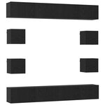 vidaXL Ensemble meuble TV 8 Pièces 100 x 30 x 30 cm Chêne noir