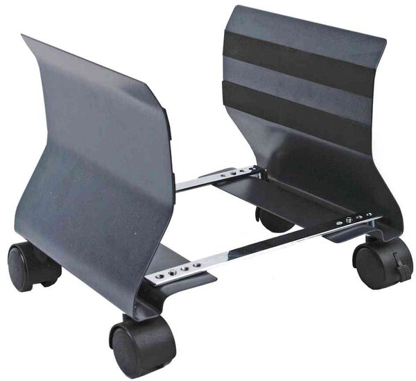 Support Premium acier pour unité centrale à roulette Graphite FELLOWES