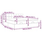 VidaXL Cadre de lit ottoman et matelas gris clair 180x200cm tissu