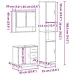 vidaXL Ensemble de meubles de salle de bain 3 Pièces Chêne fumé