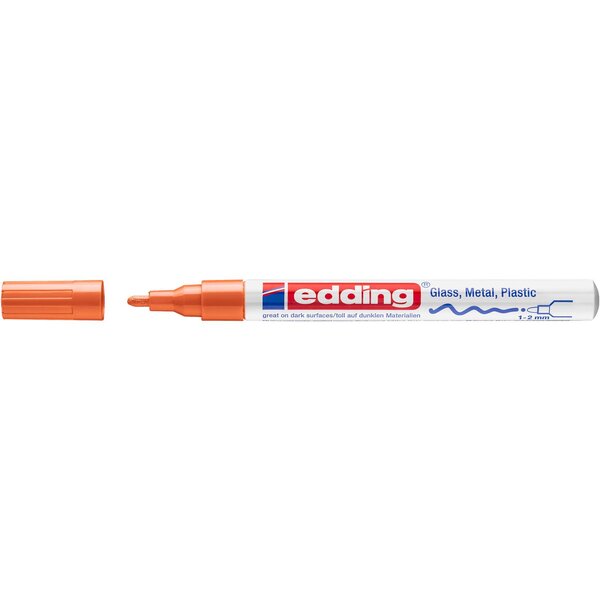 Marqueur Peinture Brillante 751 Orange Pointe Ronde 1-2 mm EDDING