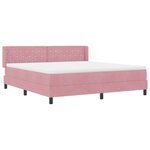 Lit avec sommier et matelas vidaXL Rose 180x200 cm Velours