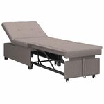vidaXL Canapé-Lit Taupe 194 x 67 x 37 cm tissu