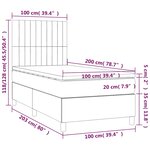 vidaXL Sommier à lattes de lit avec matelas LED Bleu foncé 100x200 cm