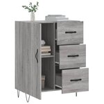 vidaXL Buffet sonoma gris 69 5x34x90 cm bois d'ingénierie