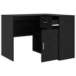 vidaXL Bureau d'angle en chêne noir 102x88x75 cm en bois d'ingénierie