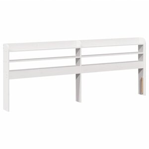 vidaXL Tête de lit avec étagères blanc 200 cm bois massif de pin