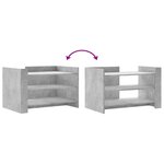 vidaXL Table basse gris béton 80x50x50 cm bois d'ingénierie