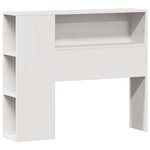 vidaXL Lit bibliothèque sans matelas blanc 75x190cm bois de pin massif