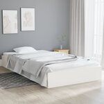 vidaXL Cadre de lit blanc bois massif 90x200 cm