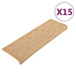 vidaXL Tapis d'escalier auto-adhésifs 15 Pièces Orange 65x21x4 cm