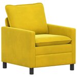 vidaXL Canapé Jaune 76 x 81 x 87 5 cm Velours