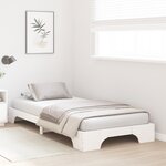 vidaXL Cadre de Lit Blanc Bois de pin massif 75 x 190 cm Super Résistant
