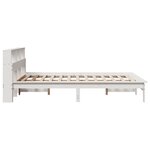 vidaXL Lit bibliothèque sans matelas blanc 120x200 cm bois pin massif