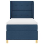 Lit à ressorts vidaXL avec matelas Bleu 100x200 cm en tissu