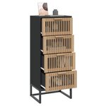 vidaXL Buffet haut noir 40x30x95 cm bois d'ingénierie