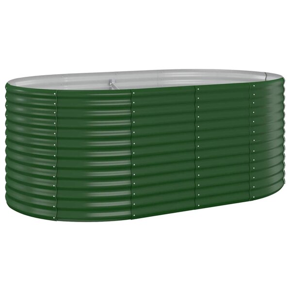 vidaXL Lit surélevé de jardin Acier galvanisé 175x100x68cm Vert