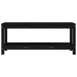 vidaXL Banc de jardin noir 108x35x45 cm bois massif de pin