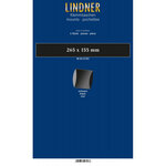 Bandes double soudure 265 x 155 mm pour blocs  carnets de timbres. Fond - Noir